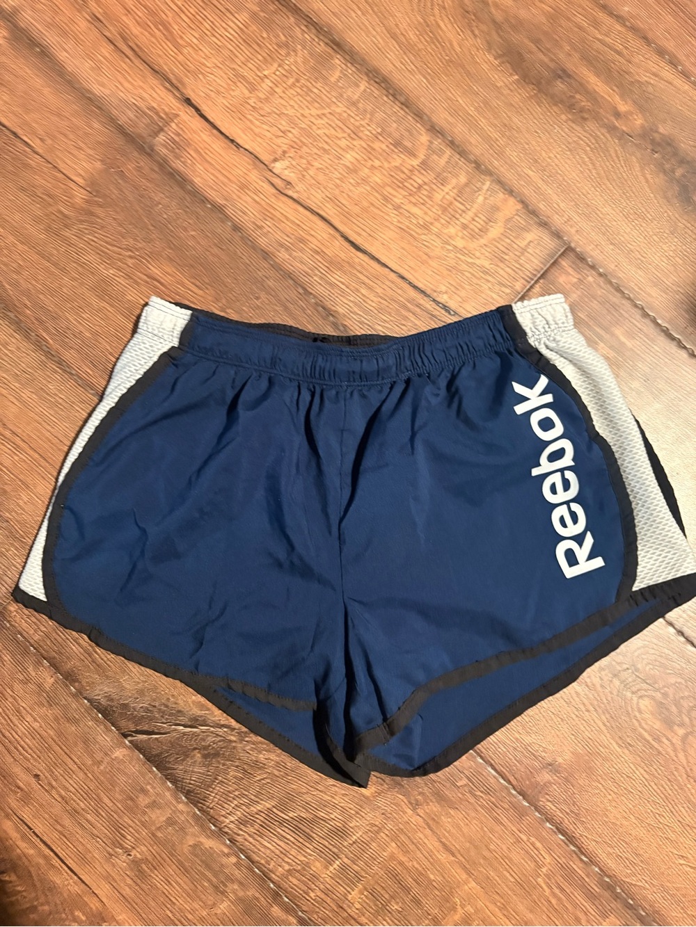 Reebok Women's Athletic Shorts Blue White Gray